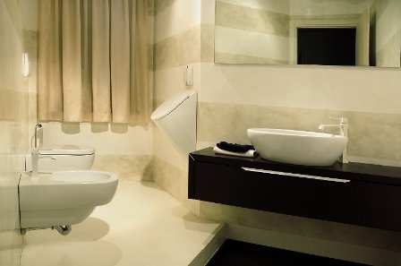 отделка микроцементом в ванной